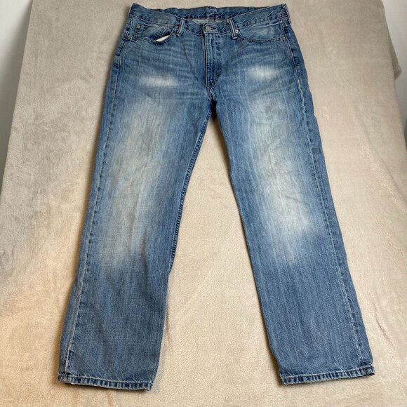 Levis Mens Jeans 38x29 Measured  Straight Leg Medium Wash - Picture 11 of 11